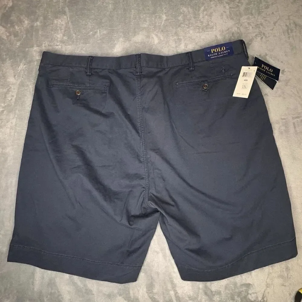 Polo Ralph Lauren Mens 48B Shorts Blue Chino Stretch Cotton Twill Casual Preppy